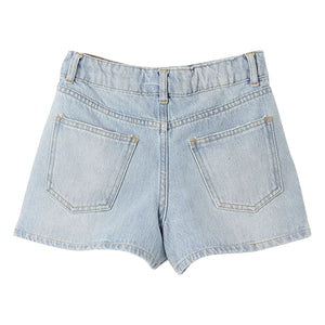 Fabula - Açık Mavi Denim Kısa Etek