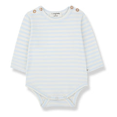 1+ in the family - Gestreifter Biel Body | Hellblau