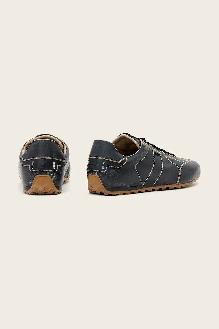 AllSaints Liam Low Top erkek deri spor ayakkabı
