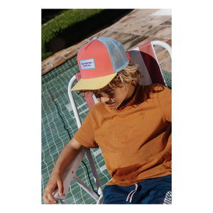 Hello Hossy - Trucker Mini Organik Pamuk Kavisli Vizör Şapka | Mercan