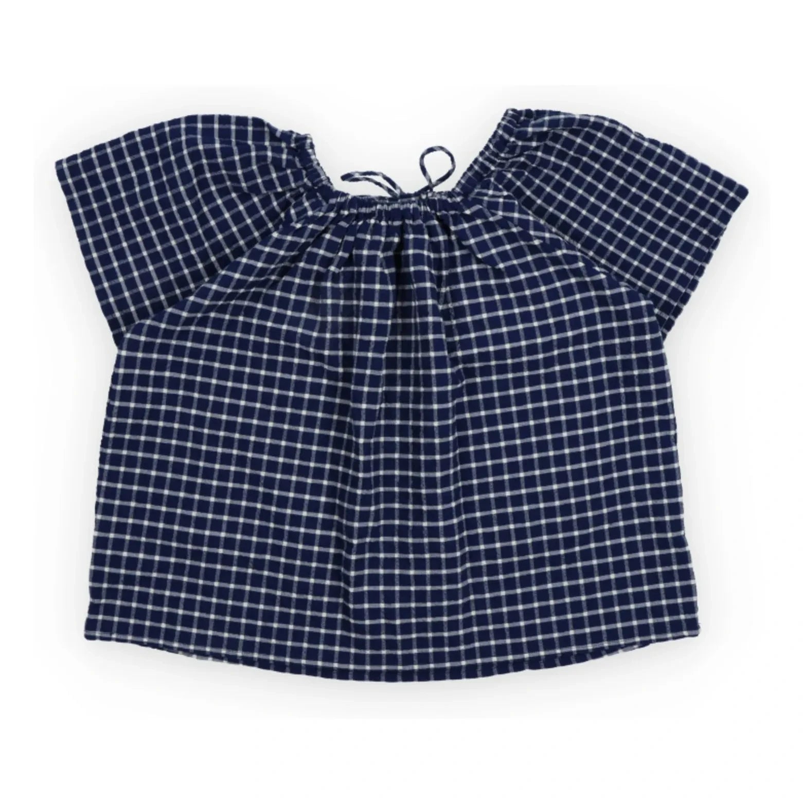 the new society - Blouse Jasmine Kareli | Koyu Mavi