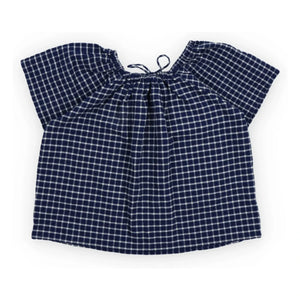 the new society - Blouse Jasmine Kareli | Koyu Mavi