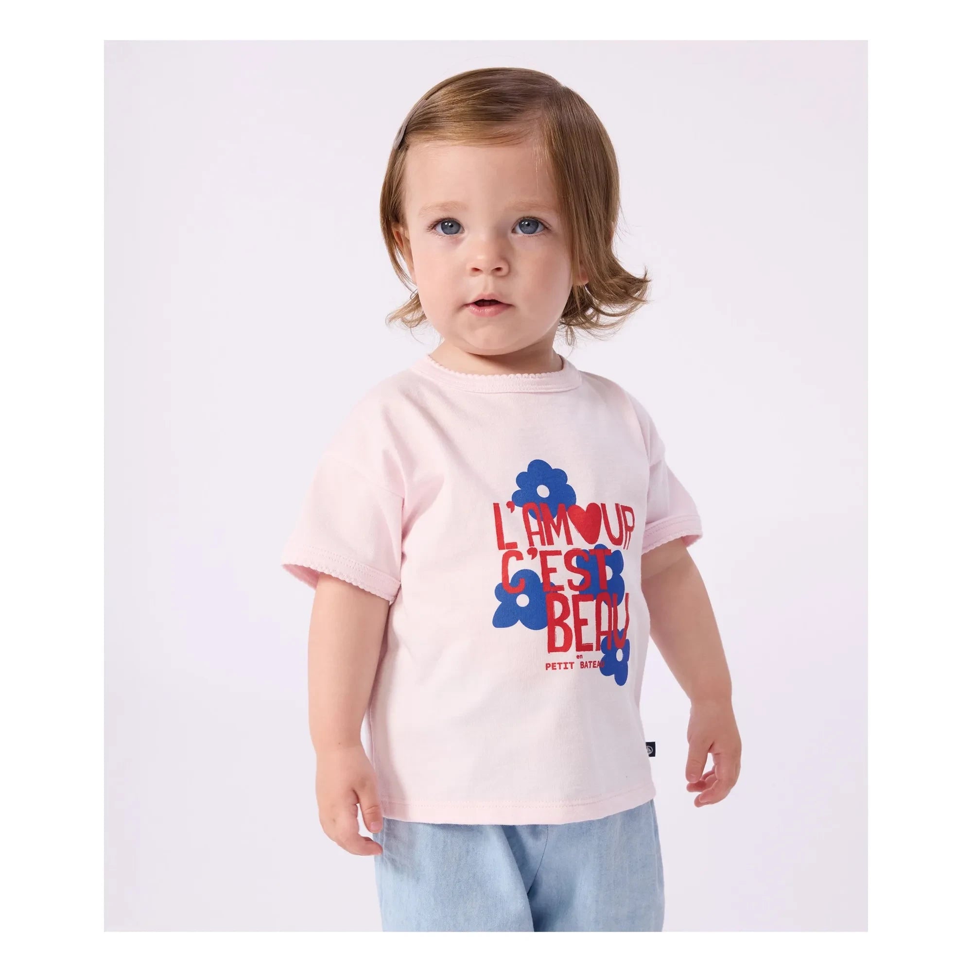 Petit Bateau - Çilek Organik Pamuk Tişört | Beyaz