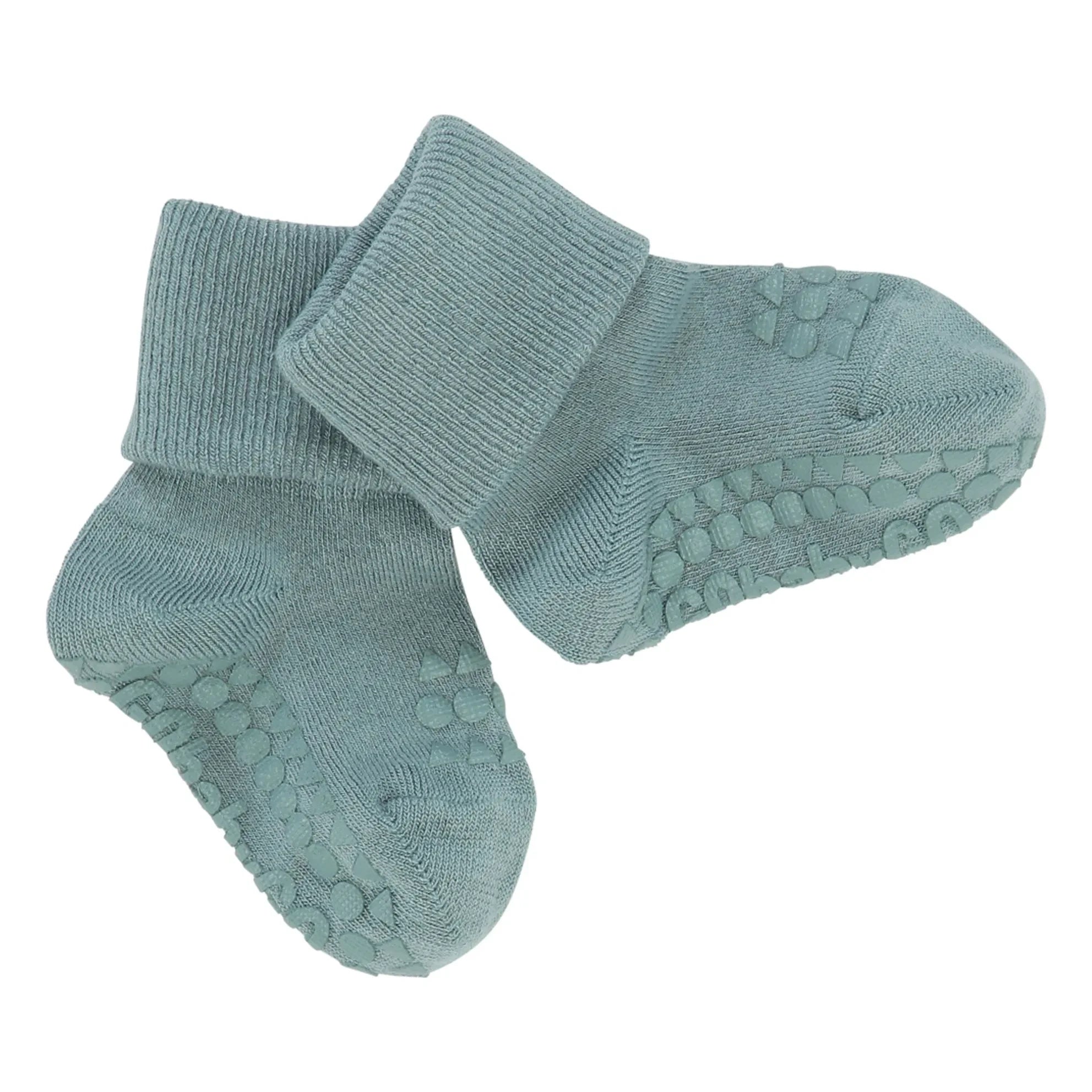 GOBABYGO - Combo Box 4 Rutschfeste Bambussocken | Blau