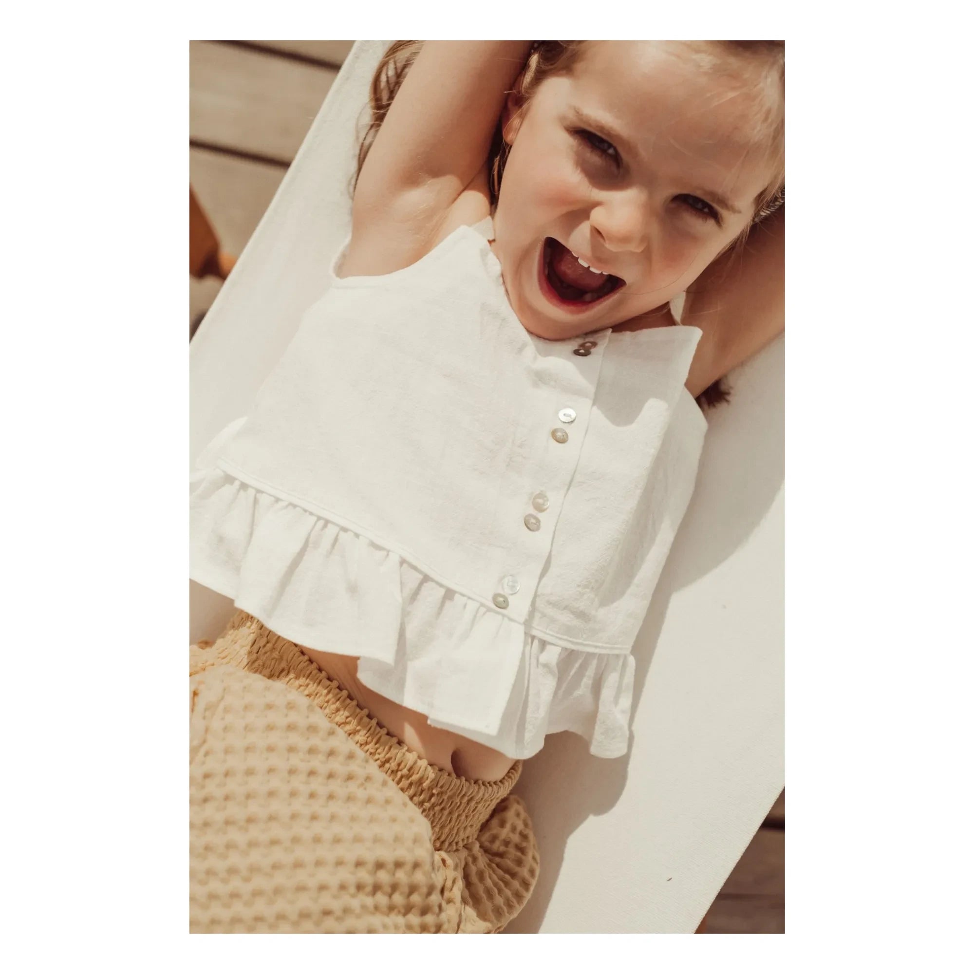 THE LiTTLE POETS - Rosalia Bio-Baumwoll Crop Top | Weiß