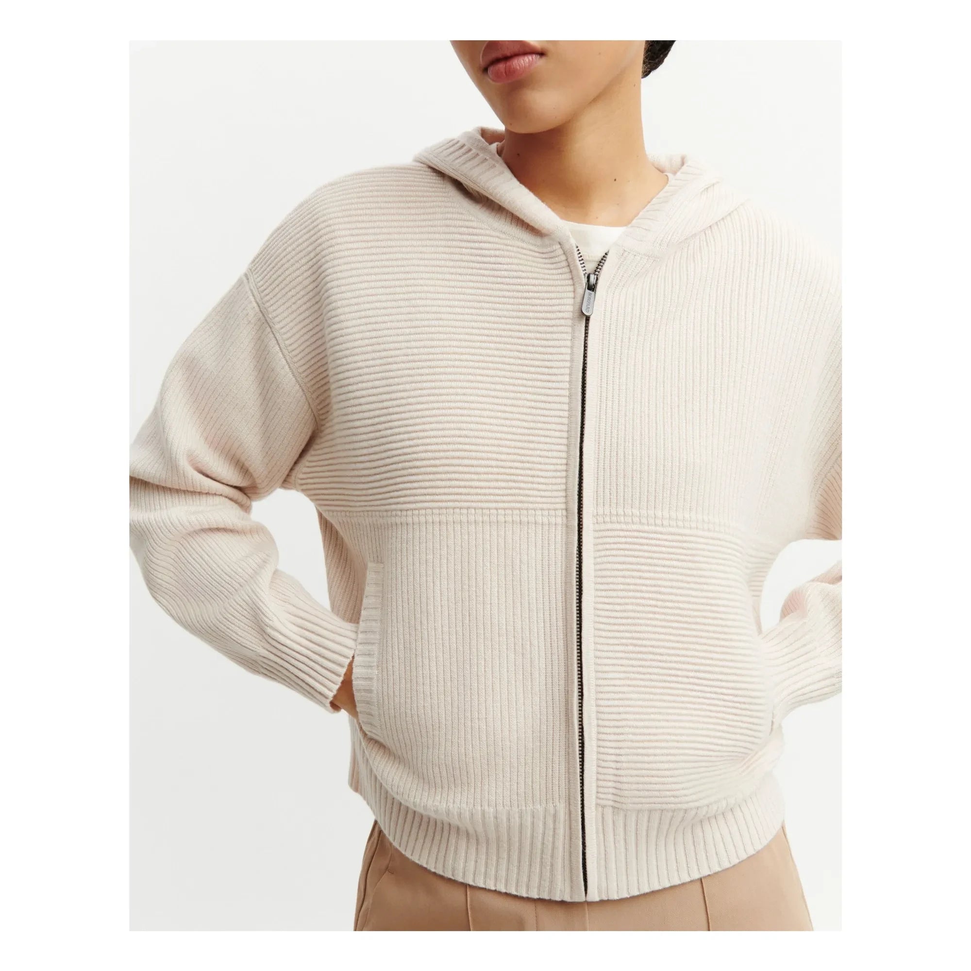 Bompard - Cashmere and Silk Hooded Sweater | Cream