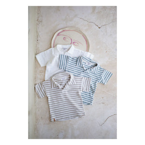 1+ in the family - Borrassa Çizgili Polo Keten | Bej