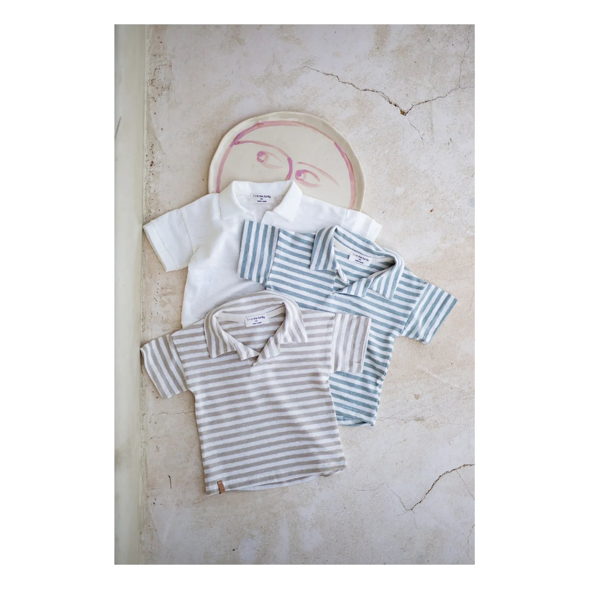 1+ in the family - Borrassa Çizgili Polo Keten | Bej