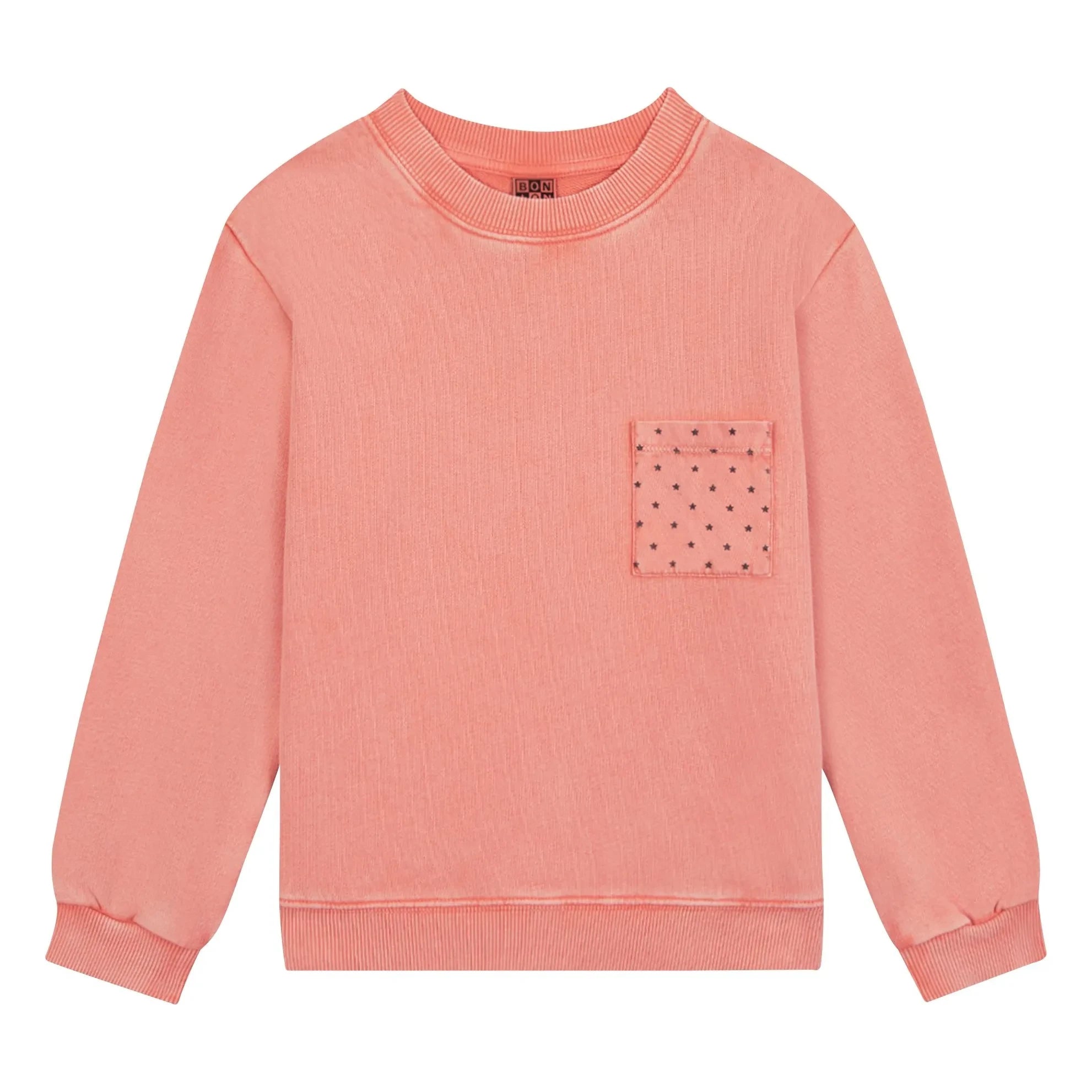 Bonton - Narciss yıldız cepli sweatshirt | Pembe