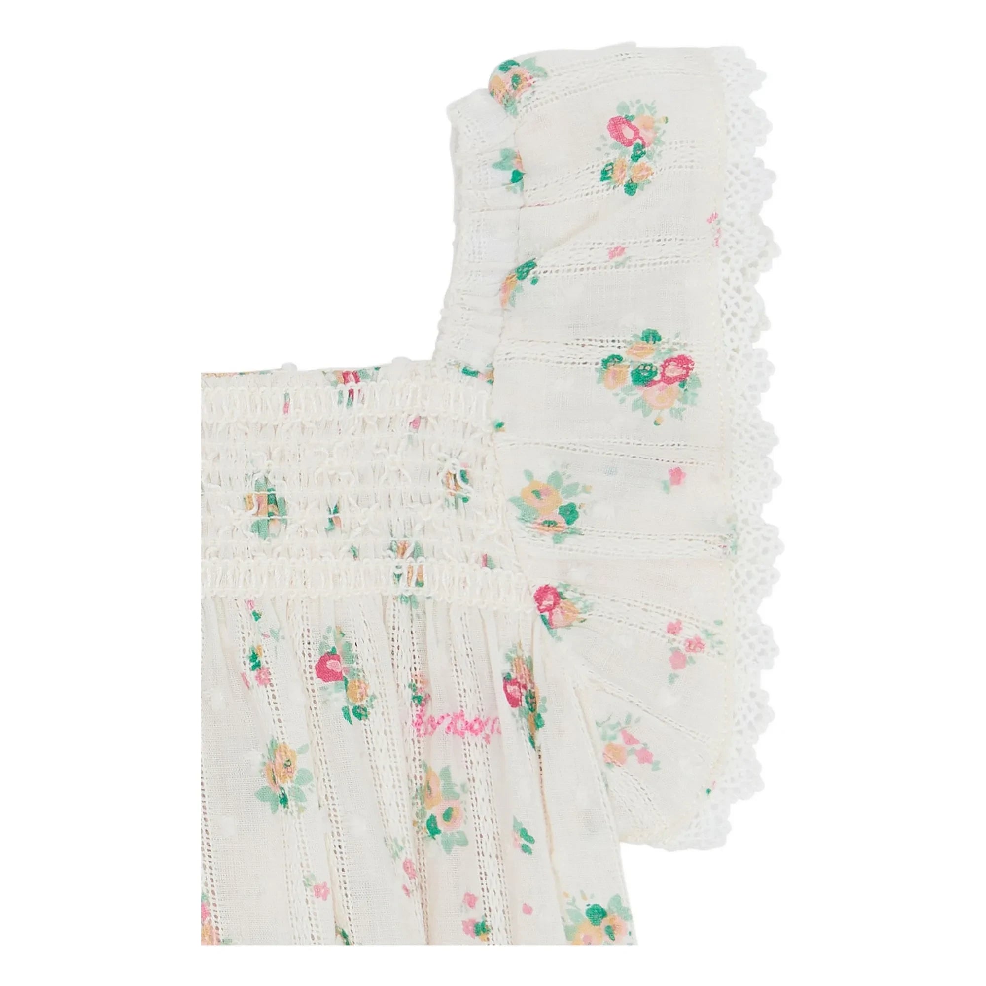 Bonton - Lalix Bouquets Büzgülü tulum | Beyaz