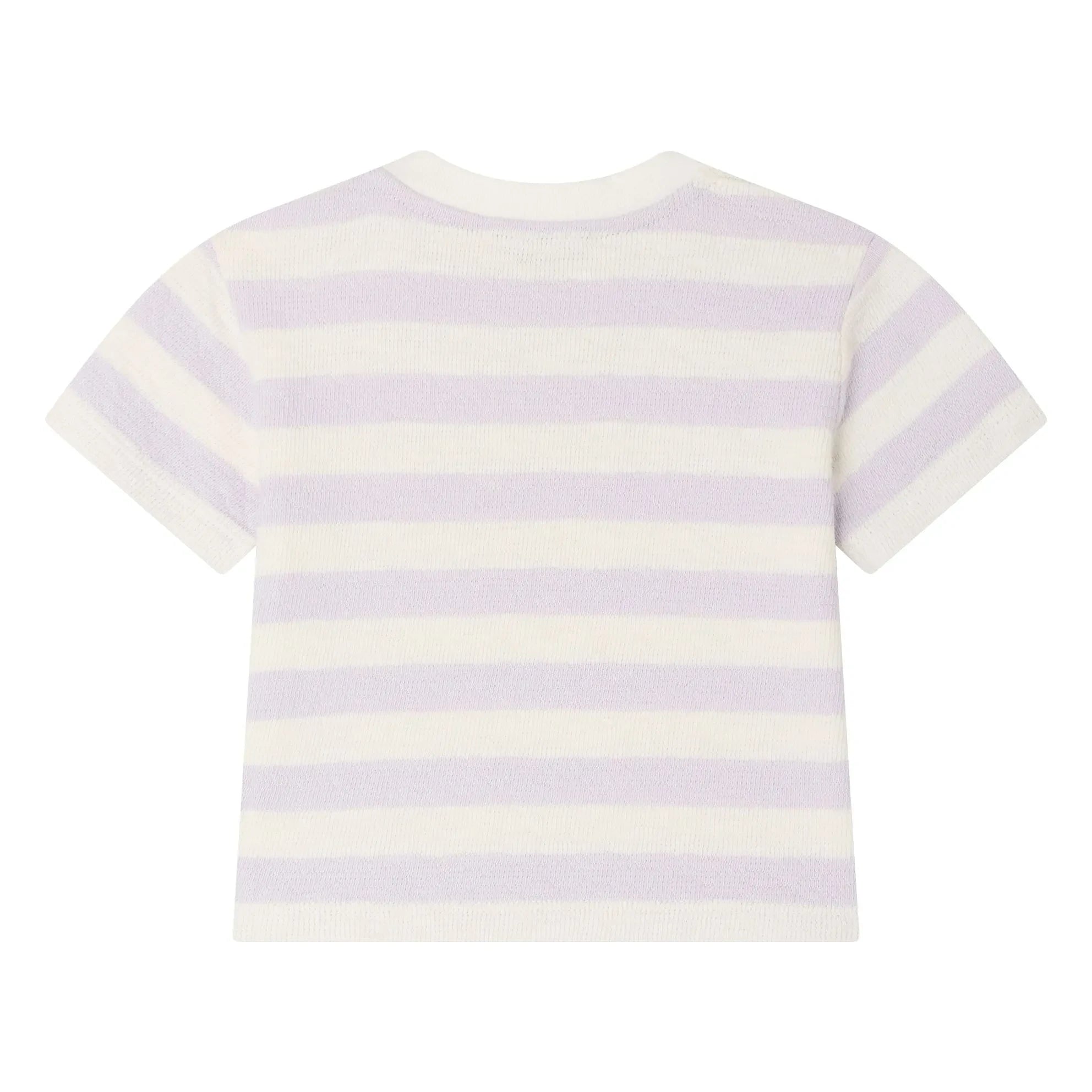 Bonpoint - Cai Cerise Gestreiftes T-Shirt | Ecru