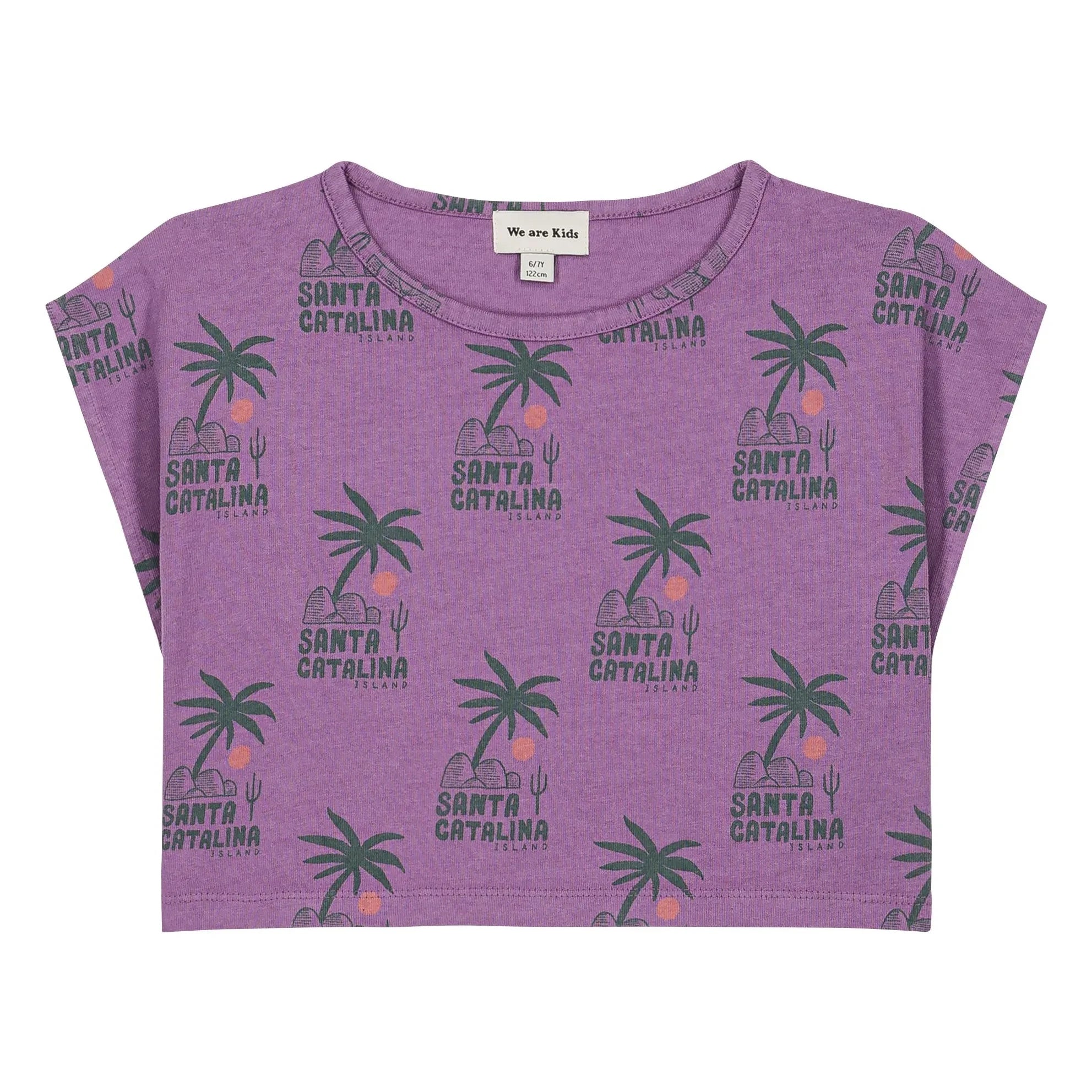 We Are Kids - Crop T-shirt Jodie Palm Organik Pamuk | Mor