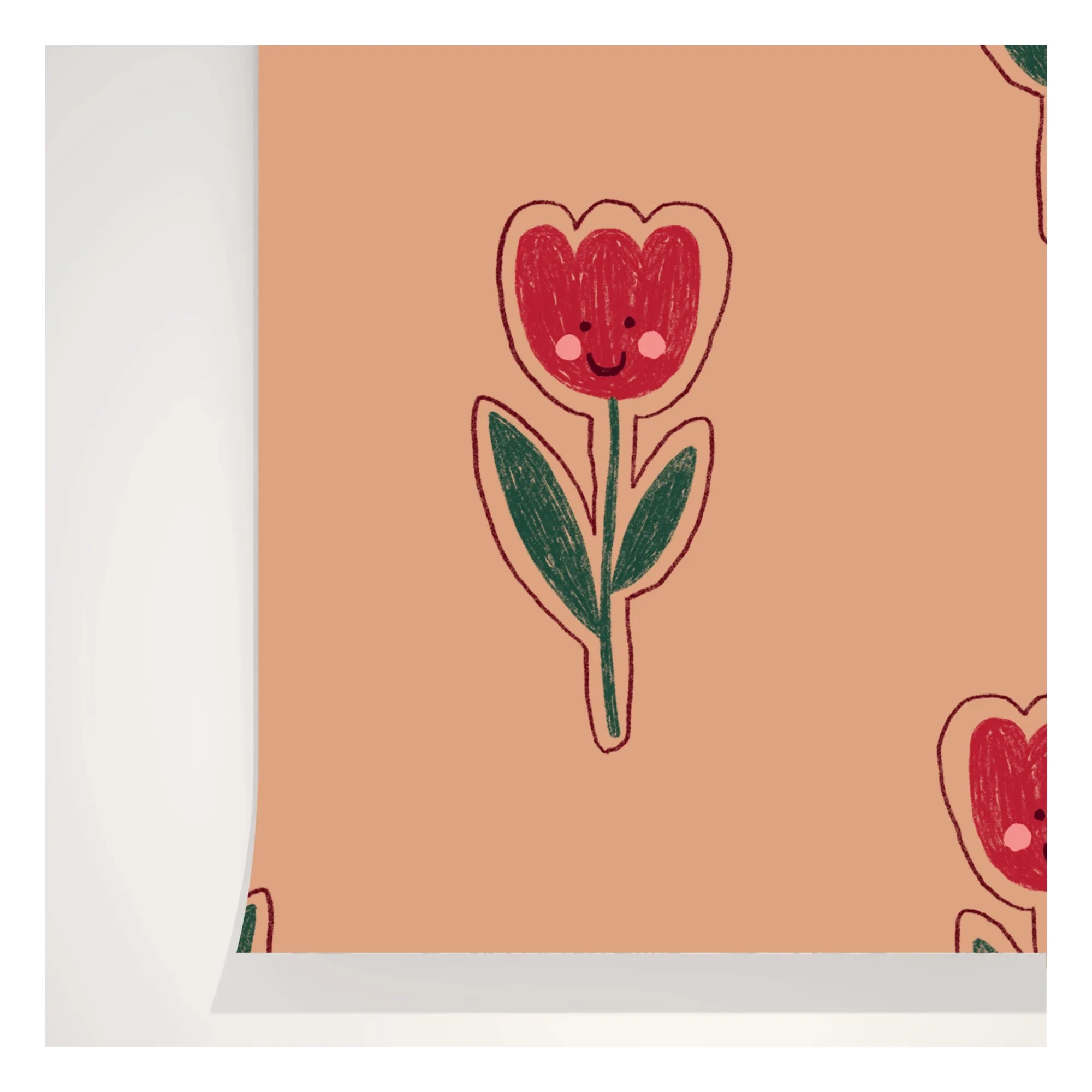 Season Paper - Glückliche Tulpe Tapete