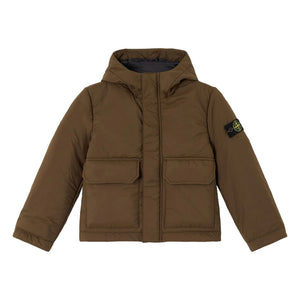 Stone Island - Logo Kısa Parka | Kahverengi