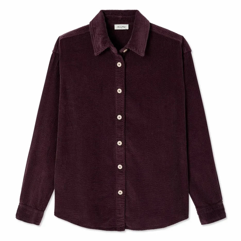 American Vintage - Padow Pamuk Gömlek | Aubergine