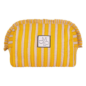 Maria de la Orden - Amy Cotton Striped Clutch Bag | Yellow