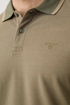 Barbour erkek pamuklu yakalı tişört Bernard