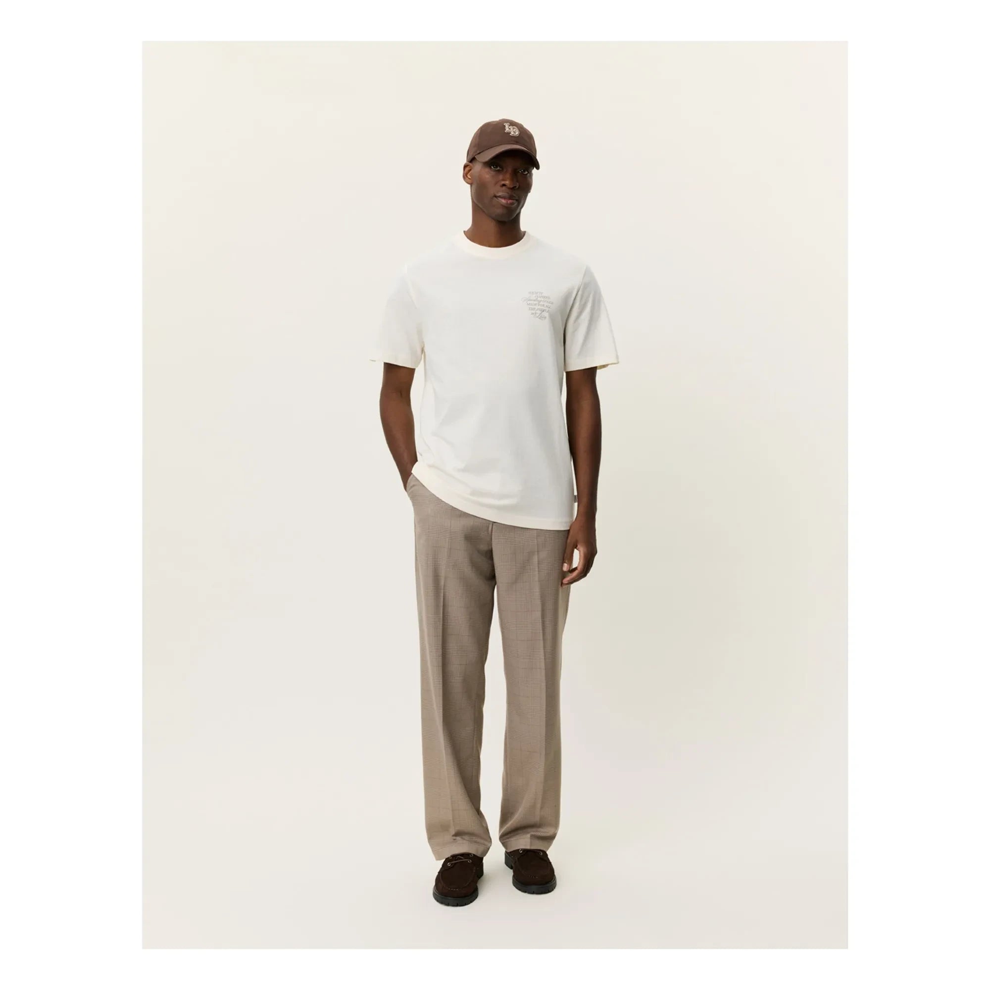 Les Deux - Ben Faience organik pamuk T-shirt | Krem