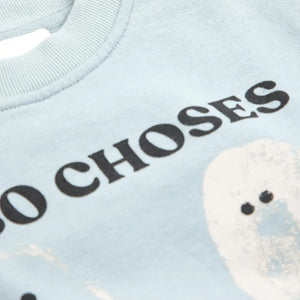 Bobo Choses - Sweat Ghosts Bobo Choses Bio-Baumwolle Baby | Hellblau