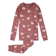 Petit Lem - Organic Cotton Pegasus Pajamas | Dust Pink