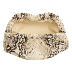 Mansur Gavriel - Mini Bag Cloud Clutch Embossed Snake | Beige