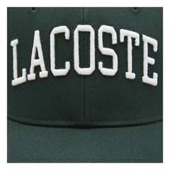 Lacoste - Wordmark Logo organik pamuk şapka | Yeşil