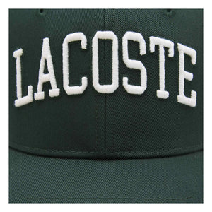 Lacoste - Wordmark Logo organik pamuk şapka | Yeşil