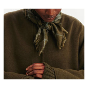 Bompard - Swann Tartan Kaschmir Mini-Schal | Olive