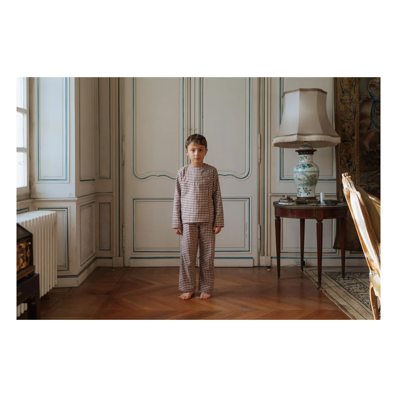 Risu Risu - Lao Kareli Organik Pamuk Pijama | Kahverengi