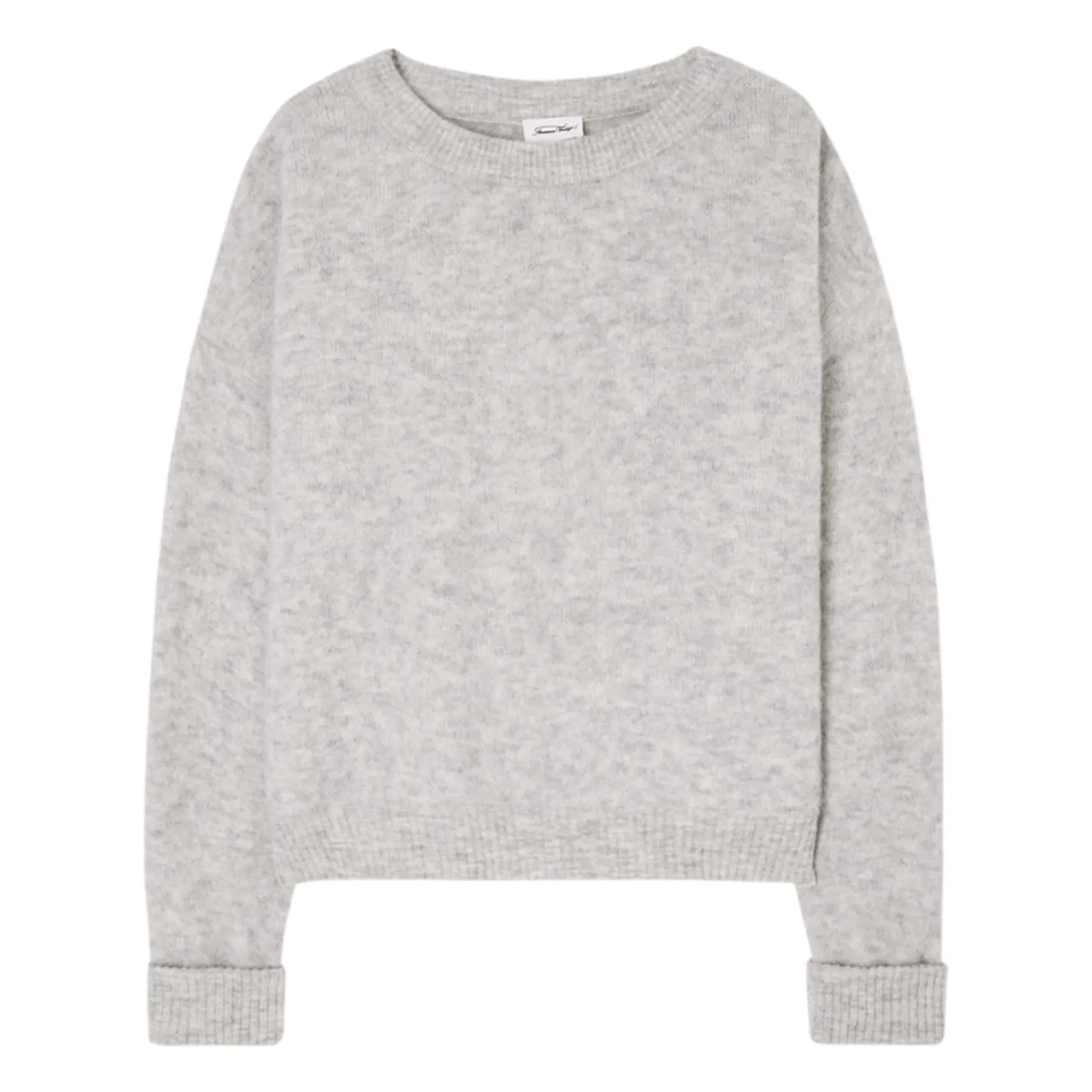 American Vintage - Vitow Alpaca and Wool Boatneck Sweater | Light Heather Gray