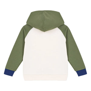 Petit Bateau – Colorblock Sweatshirt aus Molton | Ecru