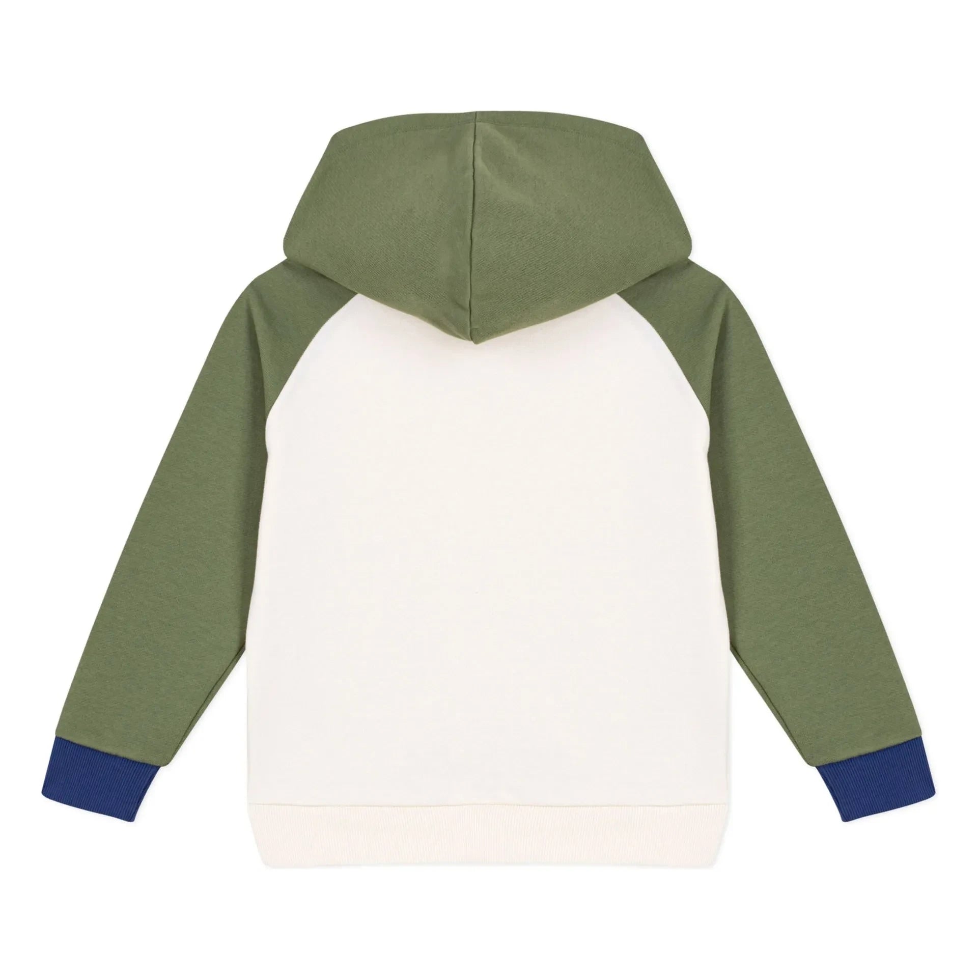 Petit Bateau – Colorblock Sweatshirt aus Molton | Ecru