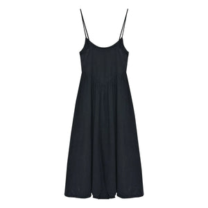 the new society - Lippia Baumwoll- und Leinenkleid | Schwarz