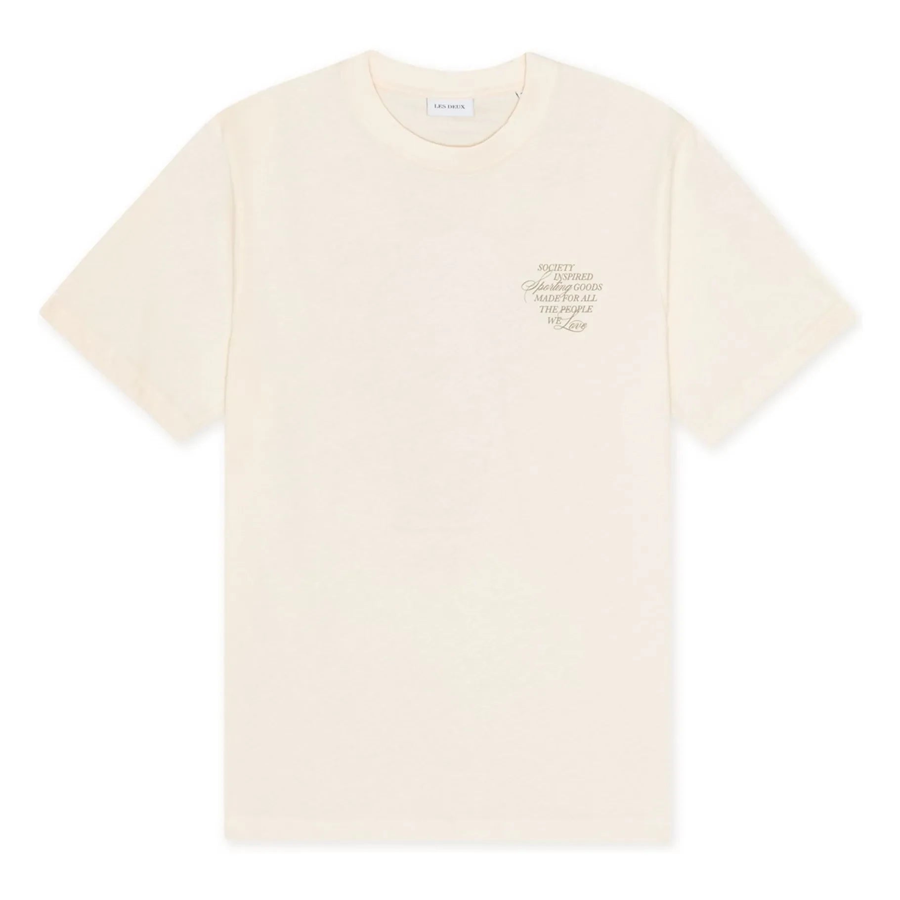 Les Deux - Ben Faience organik pamuk T-shirt | Krem