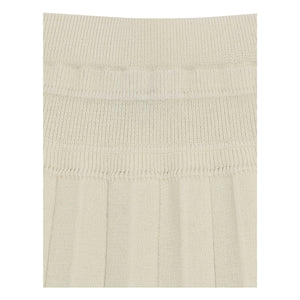 FUB - Pleated Skirt Thin Knit Organic Cotton | Ecru