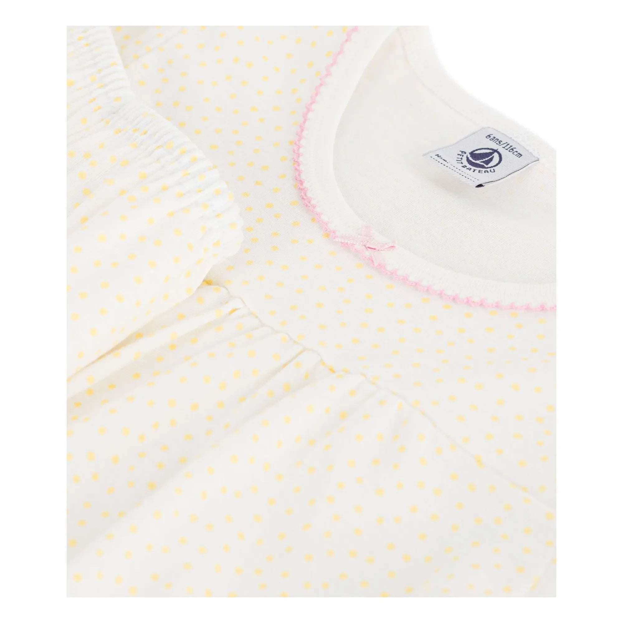 Petit Bateau - Gepunkteter Shorts-Pyjama | Weiß