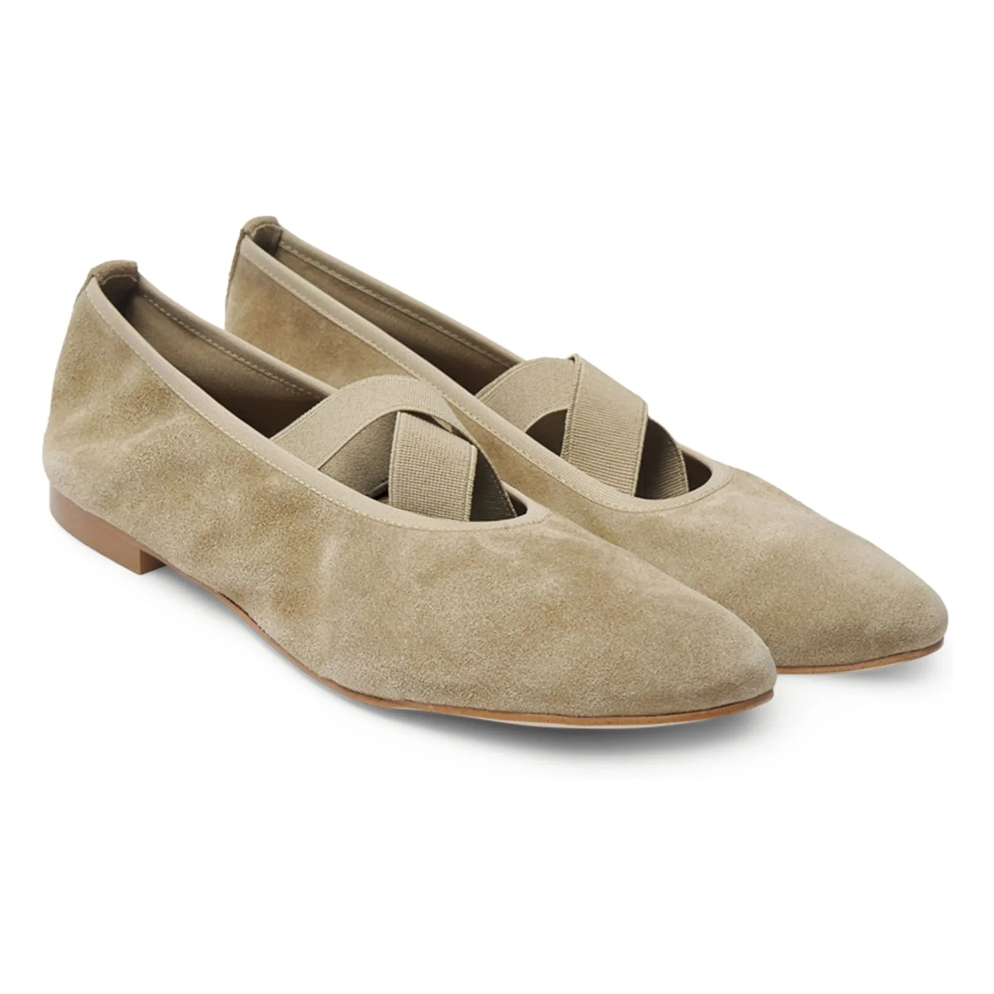 Augusta - Bettina Wildleder Ballerina | Beige