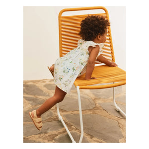 Molo - Cacao Fleurie Organic Cotton Ruffled Dress | Ivory