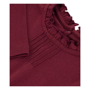 Petit Bateau - Organik pamuklu yakalı tişört | Bordo