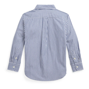 Ralph Lauren - Gestreiftes Logo-Sporthemd | Marineblau