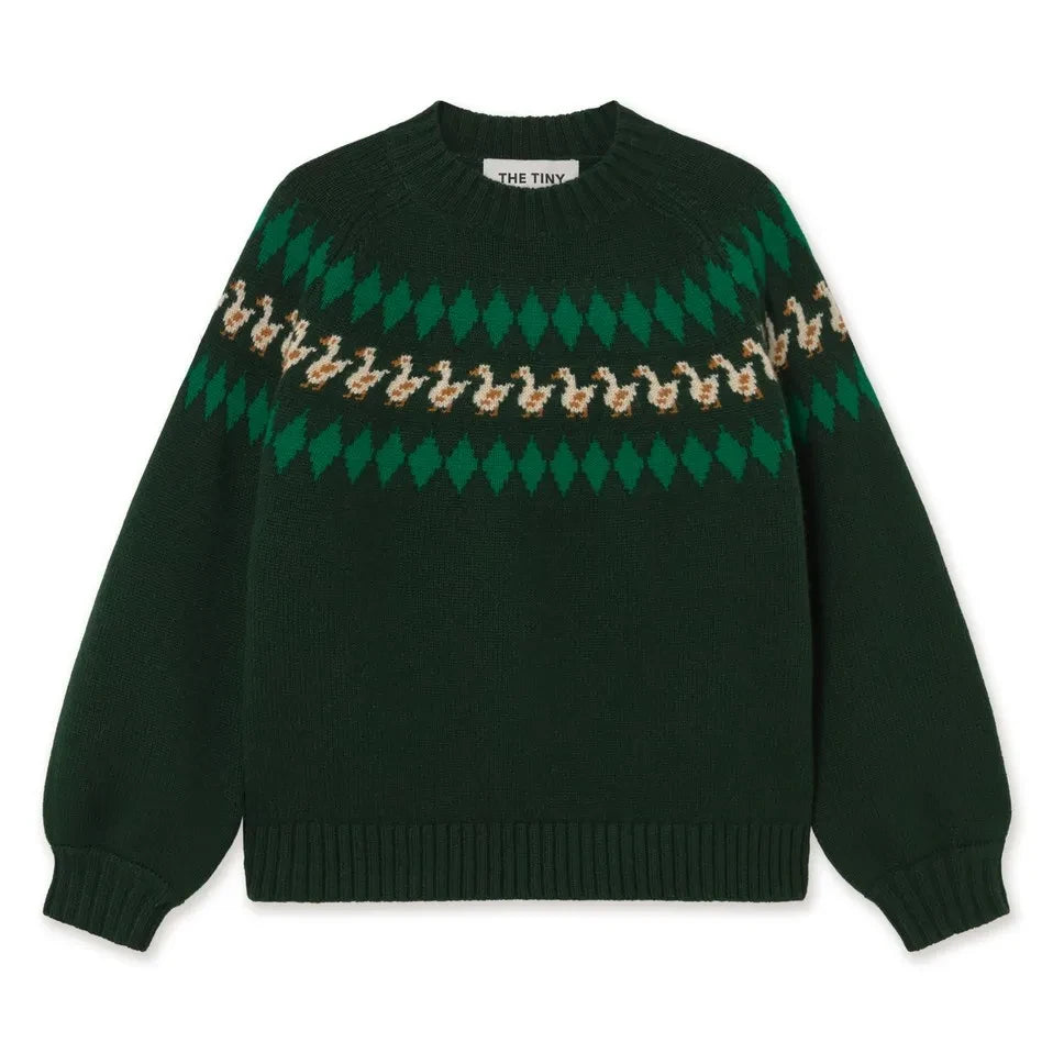 The Tiny Big Sister - Goose Feather Wool Sweater | Mavi