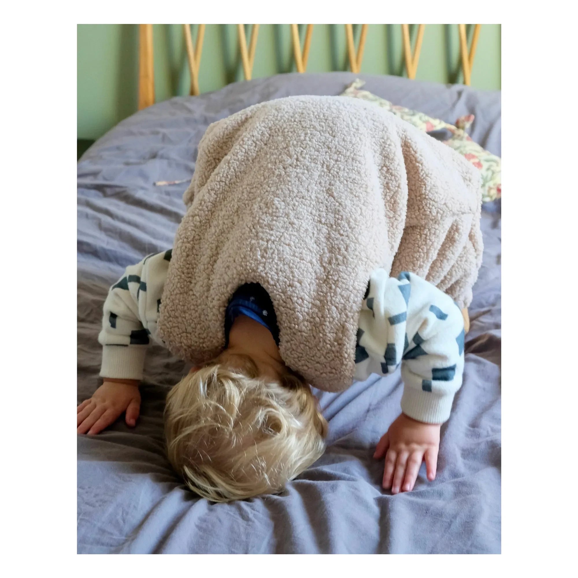 Tante Reine - Organik pamuklu ayaklı uyku tulumu Teddy | Kum