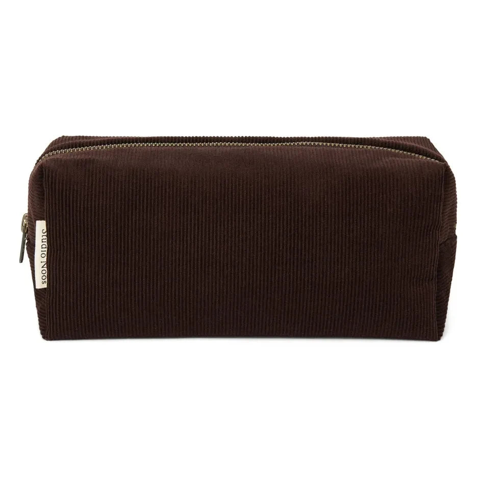 Studio Noos - Velvet Toiletry Bag | Dark Brown