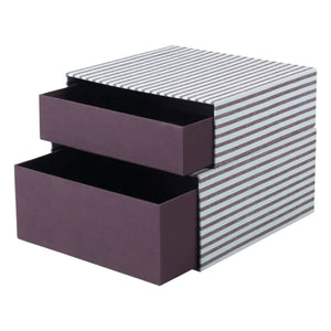 Broste Copenhagen - Cecelia karton saklama kutuları - 2'li set | Mor