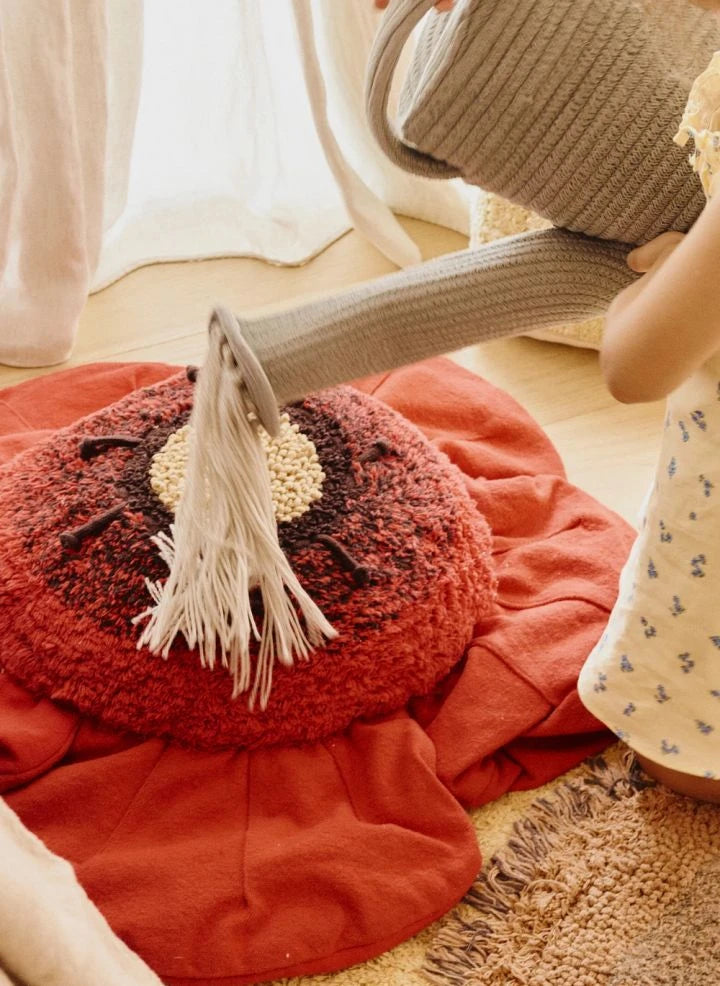 Lorena Canals - Red Poppy Floor Cushion