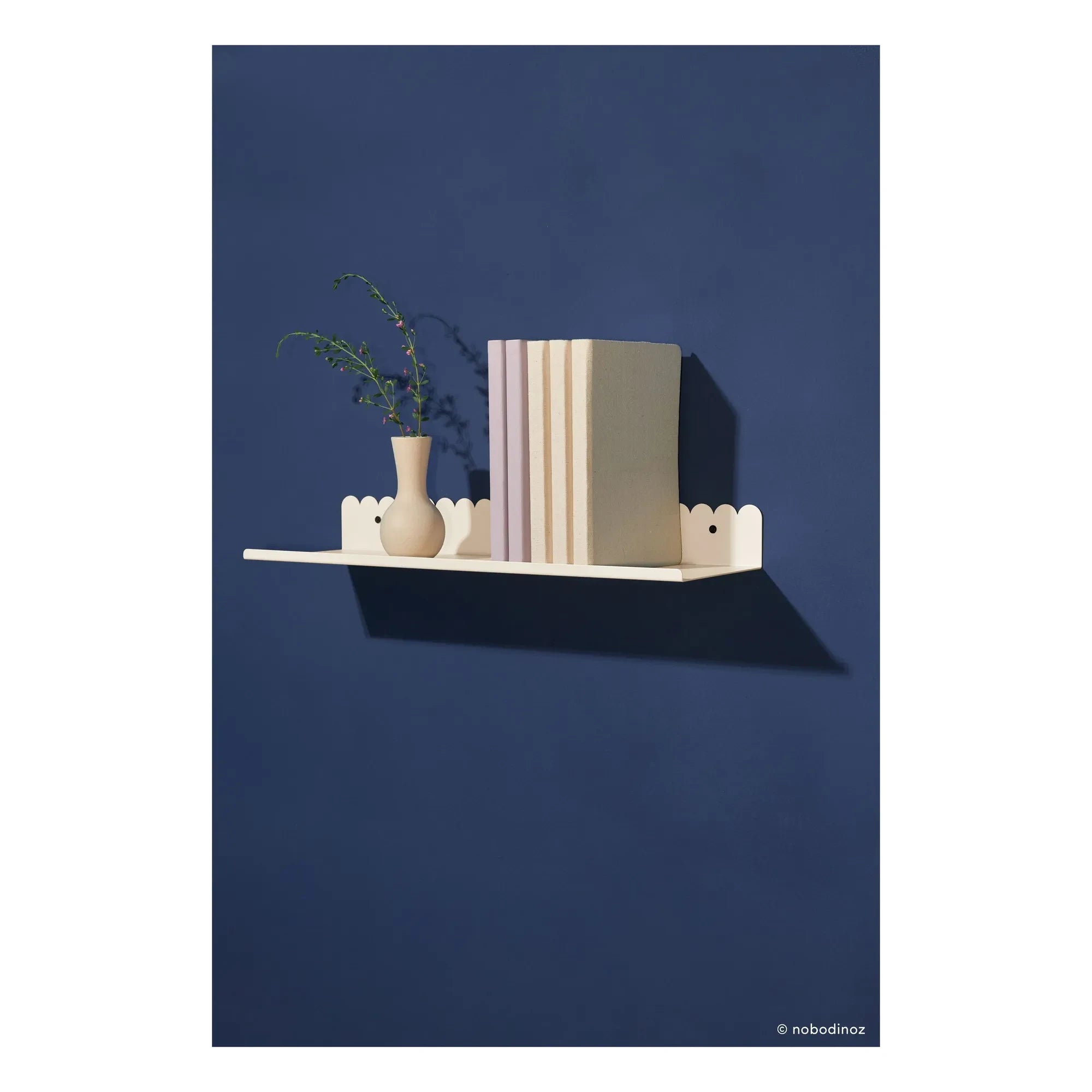 Nobodinoz - Vibes duvar rafı 50x16 cm | Fildişi
