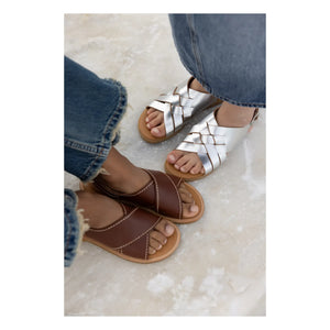 Angulus - Geflochtene Sandalen | Silber