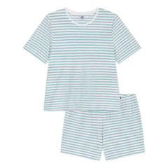 Petit Bateau - Çizgili Havlu Pijama Şortu | Turkuaz