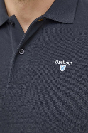 Barbour yakalı erkek pamuklu tişört ESSENTIALS