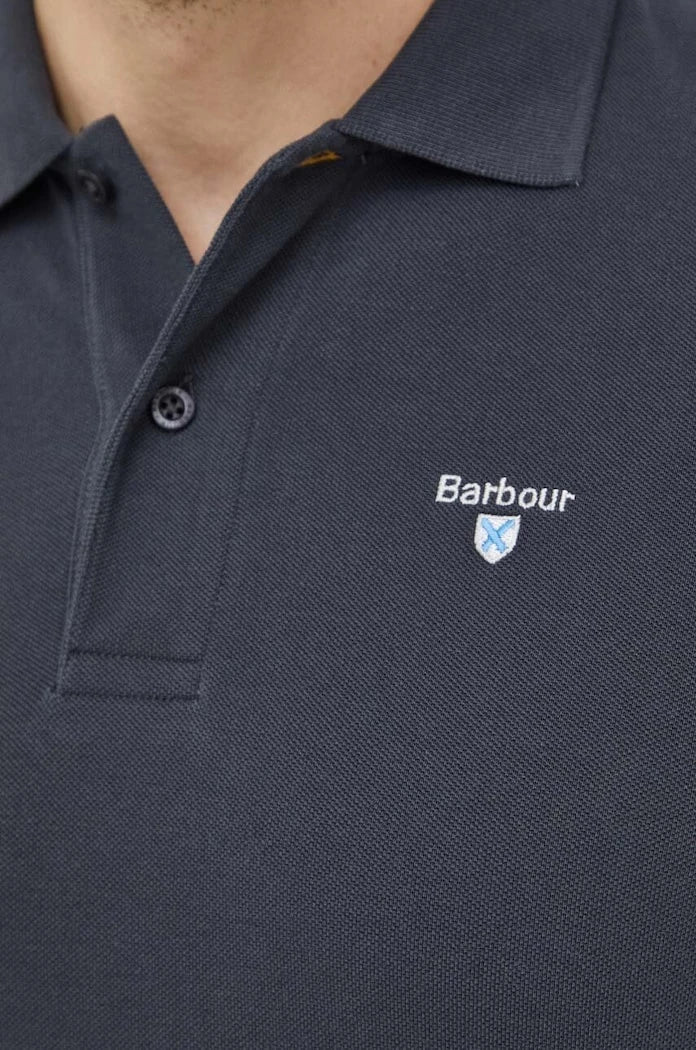 Barbour yakalı erkek pamuklu tişört ESSENTIALS
